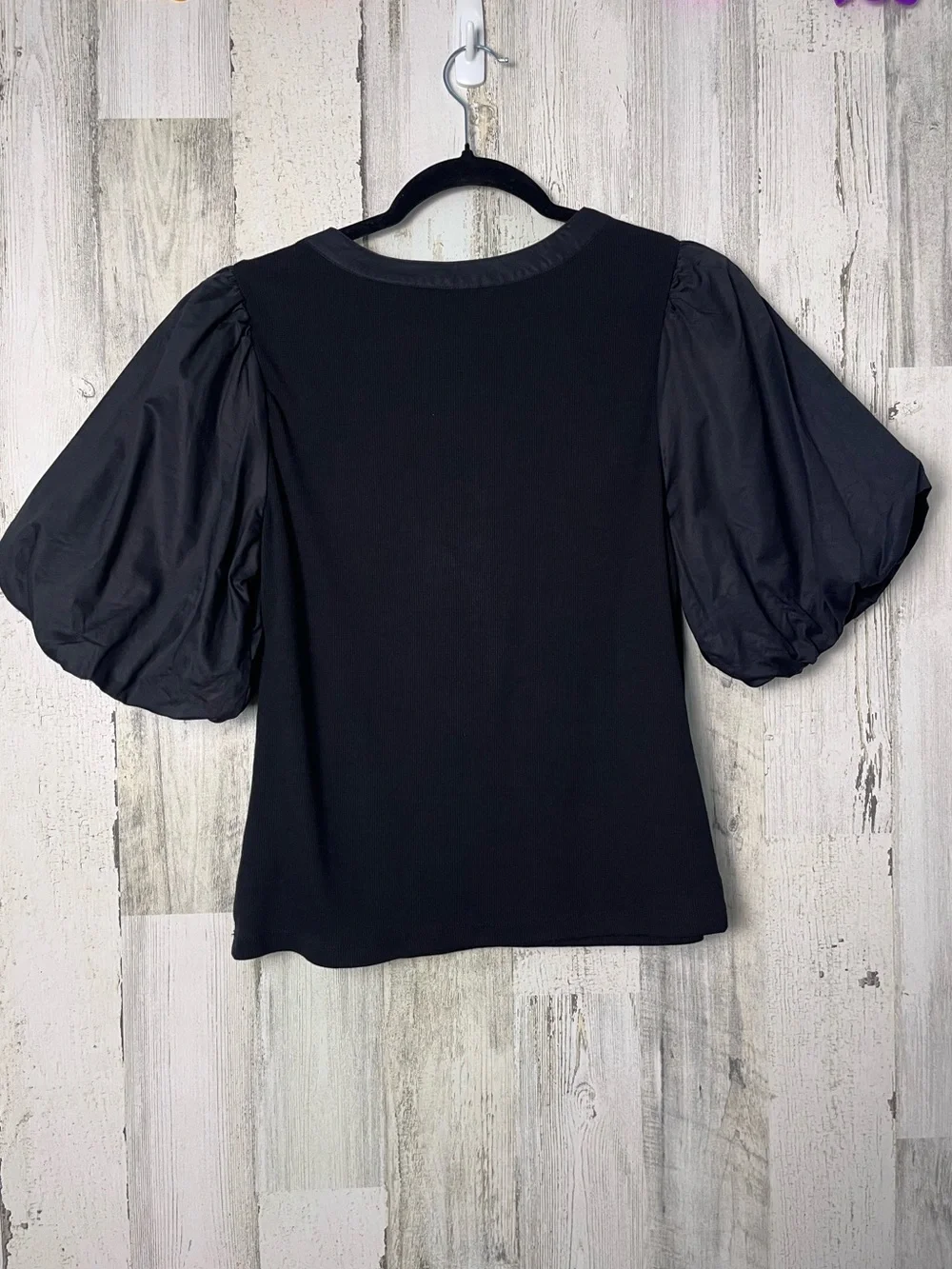 OLD NAVY Fitted Puff-Sleeve Henley T-Shirt Large Petite
